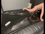 Preview 5 of DON'T WATCH! (Warning: The vacuum sound is loud!) Mouthfucked in Latex Vacuum Bed