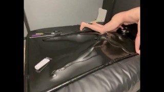 WARNING The Vacuum Sound Is Very Loud Mouthfucked In Latex Vacuum Bed