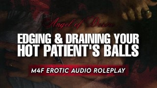 Drenando seu paciente durante no nut novembro | Pornografia de áudio masculino gemendo e choramingando