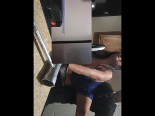 Pocahotass Gets Bent over Kitchen Oven with Huge Tits and High Heels, White Dude so Excite!!!!!!!!!!