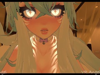 VR Anime Shark Girlfriend Neukt Je Na Een Dag Hard Werken Terwijl Ze Luistert Naar LOFIGirl