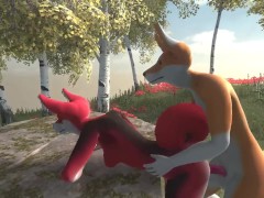 Fox licks lover clean after rough fuck 🦊👅💦