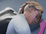 Preview 2 of Spider Verse - Gwen Stacy gets creampied on Halloween night