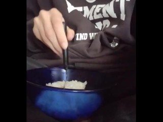 Cook Eats Fish and Rize for Lunch, got keep Track/ please Watch the Ad of this Video to Support Me!