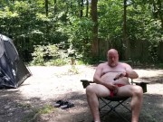 Preview 2 of CAUGHT!! Bear jerking in the woods gets a surprise!