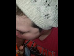 💦😘💚Sucking hubby before work.Fully clothed cock sucking wifey