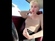 Preview 3 of Playing with my pussy in the car - Skye Blue