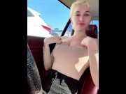 Preview 4 of Playing with my pussy in the car - Skye Blue