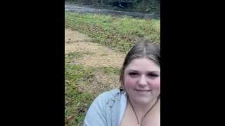 Going on a hike, masturbating and giving a blowjob