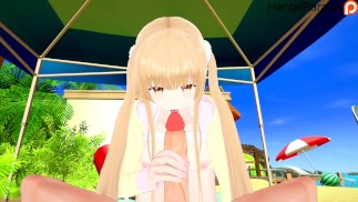 Шиина Махиру нежно трахнула Отонари Тенши-сама хентай без цензуры