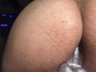 Trans-Latina is so horny she fucks herself on the desk