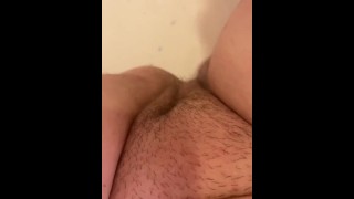 Fucking my pussy in the bathtub with a dildo