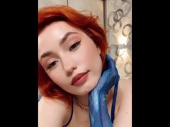Video of cute redhead showing herself on camera from Onlyfans