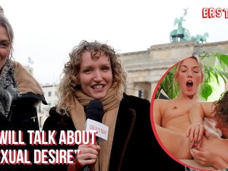 lesbian sex, berlin, street interviews, amateur