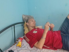 I'm lying down, getting high from life.