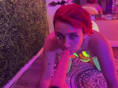 Blacklight Sloppy Blowjob