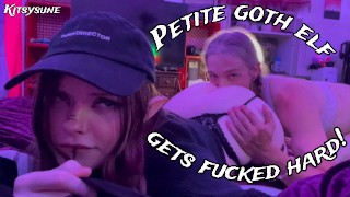 Petite Goth elf girl with big ass gets fucked hard