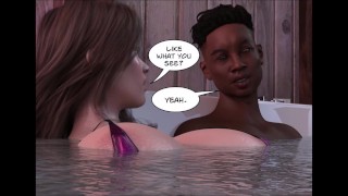 Bustyブルネットは不正行為をし、彼女の親友とセックスします10代のBBC(3Dコミック)