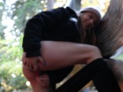 Preview 6 of Beautiful Blonde Goes Hiking and Ends Up Submitting to the Wild