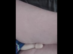 Jerking Off Himself For Step Daddy with His Thighs For Being A Bad Boy