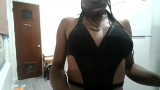 Ladyboy Horny ShinAe bust a nut watching porn