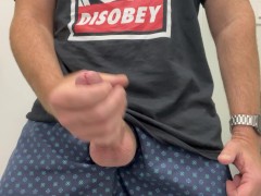 Amazing cock and full balls get drained with ruined orgasm!