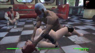 Agressieve roodharige ruw geneukt in diner | Spuitende Fallout 4 Mod animatie