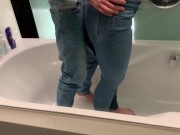 Preview 6 of Yin pees her pants while getting spanked and is told to shower her jeans