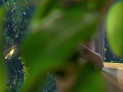 Preview 1 of By masturbating outdoors the Asian brunette seduces him into having a passionate love making session
