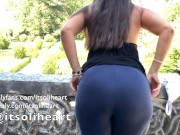Preview 4 of PUBLIC NUDITY - hot girl changes clothes in a public park