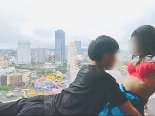 【個人撮影】記念日の日に景色の綺麗なホテルで熱く激しい中出しSEXをする素人カップル♡／Japanese Amateur Hentai ／日本人／パイパン／色白／美少女