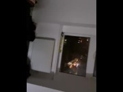Preview 4 of Cuckold Slut wife taking cock in front of hotel window