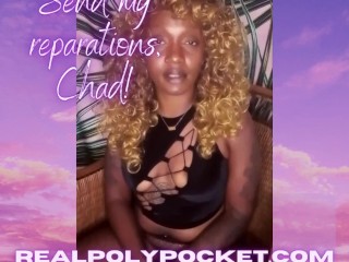 Envoyez-moi Mes Réparations Chad ! Ebony Findom BNWO TRAILER