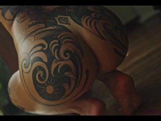 tattooed women, solo masturbation, butt, ass fuck