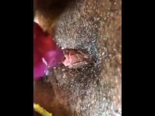 Making my Hairy Pussy Squirt