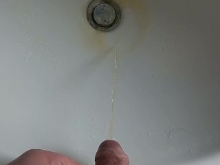 peeing, sink, college, solo male