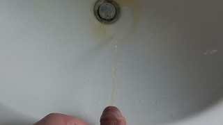 Man Piss in Sink and he farts many Times its Amazing