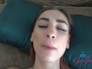 Preview 1 of Amateur Deliah Day milks cock with her mouth, feet and finally pussy POV