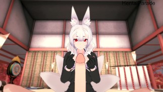 Nina Kosaka 轻轻地操了 Hololive Hentai 未经审查