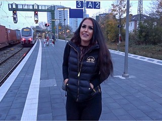 Getting PREGNANT in the Station Toilet! Creampie