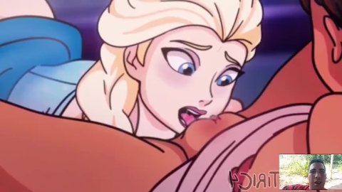 Frozen Elsa x Honeymaren tienen sexo hentai sin censura