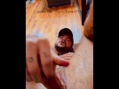 ftm Tommy tanner fucks dildo squirts everywhere