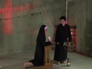 Preview 2 of Steamy Religious Fuck Session For Horny Nun And Aroused Priest Getting It On In Prayer
