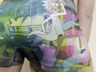 Twink in Undies - Rick and Morty Freegun Colorful Boxers Masturbation