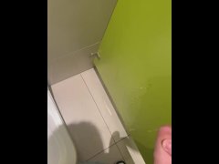 Cum in public toilet with stranger