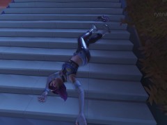 Kiriko & D.va LE SSERAFIM ragdoll ryona - Overwatch 2