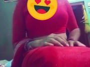 Preview 1 of Indian Crossdresser feeling the feminine feel and playing with her boobs