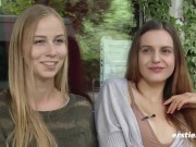 Preview 6 of Ersties - Sirena und Lauren verzaubern mit ihren schönen Brüsten und heißem Oralsex