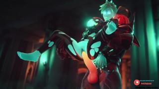 Overwatch Halloween Tracer Is Fucked By Ghost