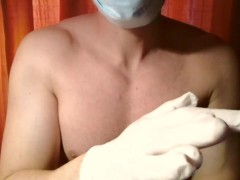 asmr massage with latex gloves and mask - Screenshot 16 of 16 - Medical Mask